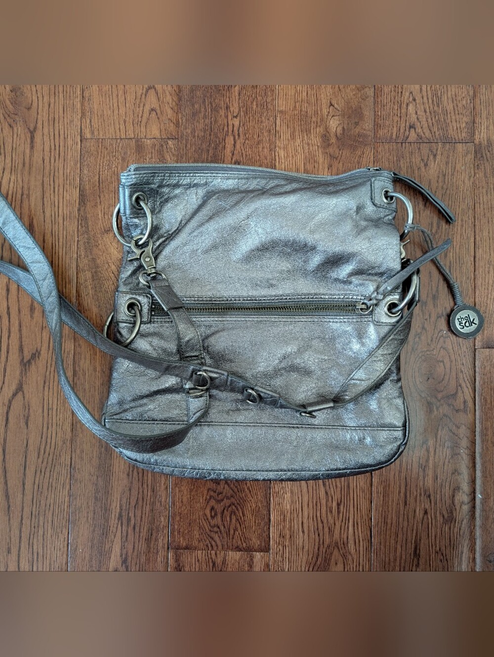 The Sak Silver Y2K Rehab Handbag Purse